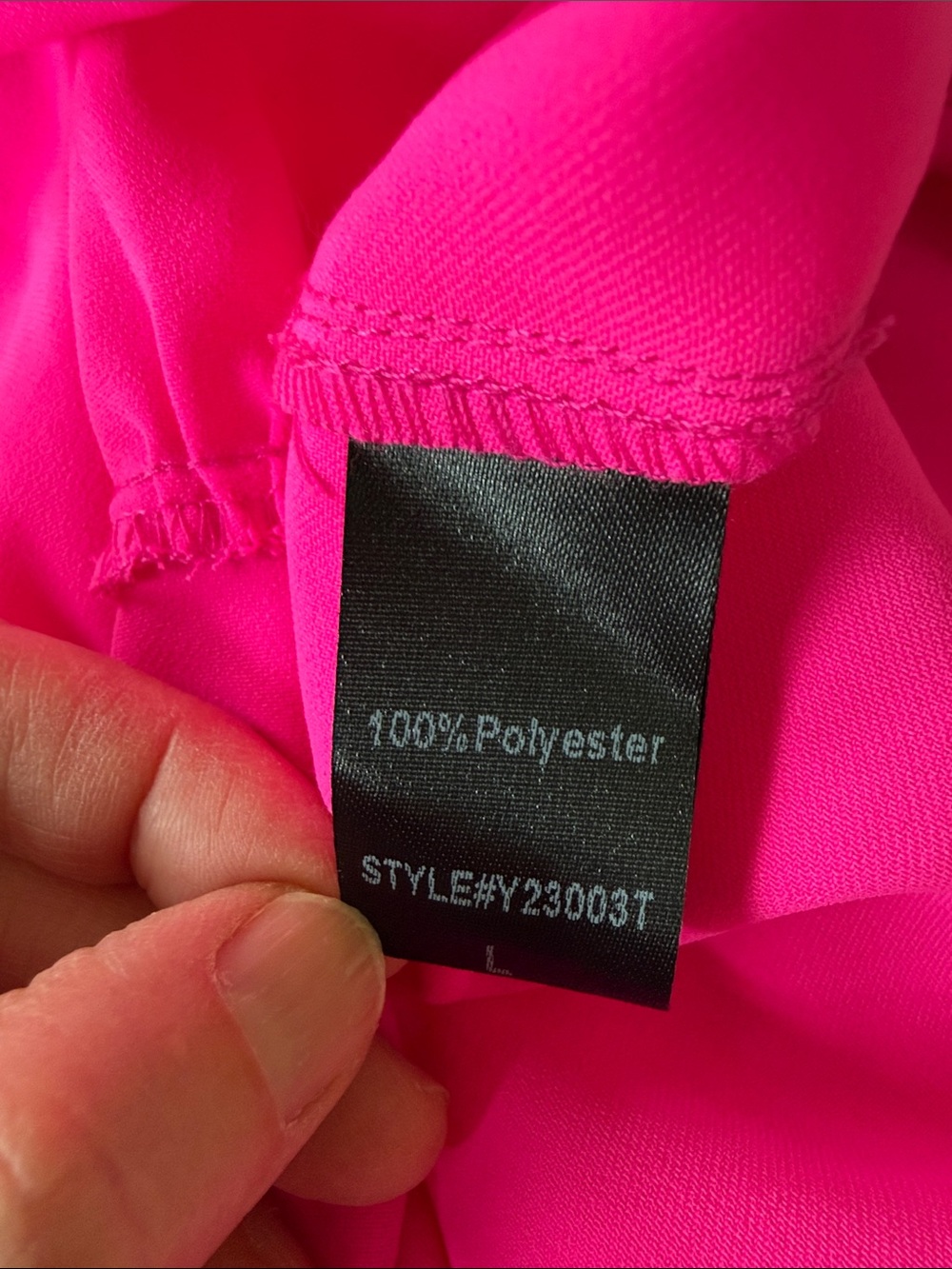 NWT TUCKERNUCK POMANDER PLACE mini dress size L electric pink smocked cuff - Picture 5 of 7